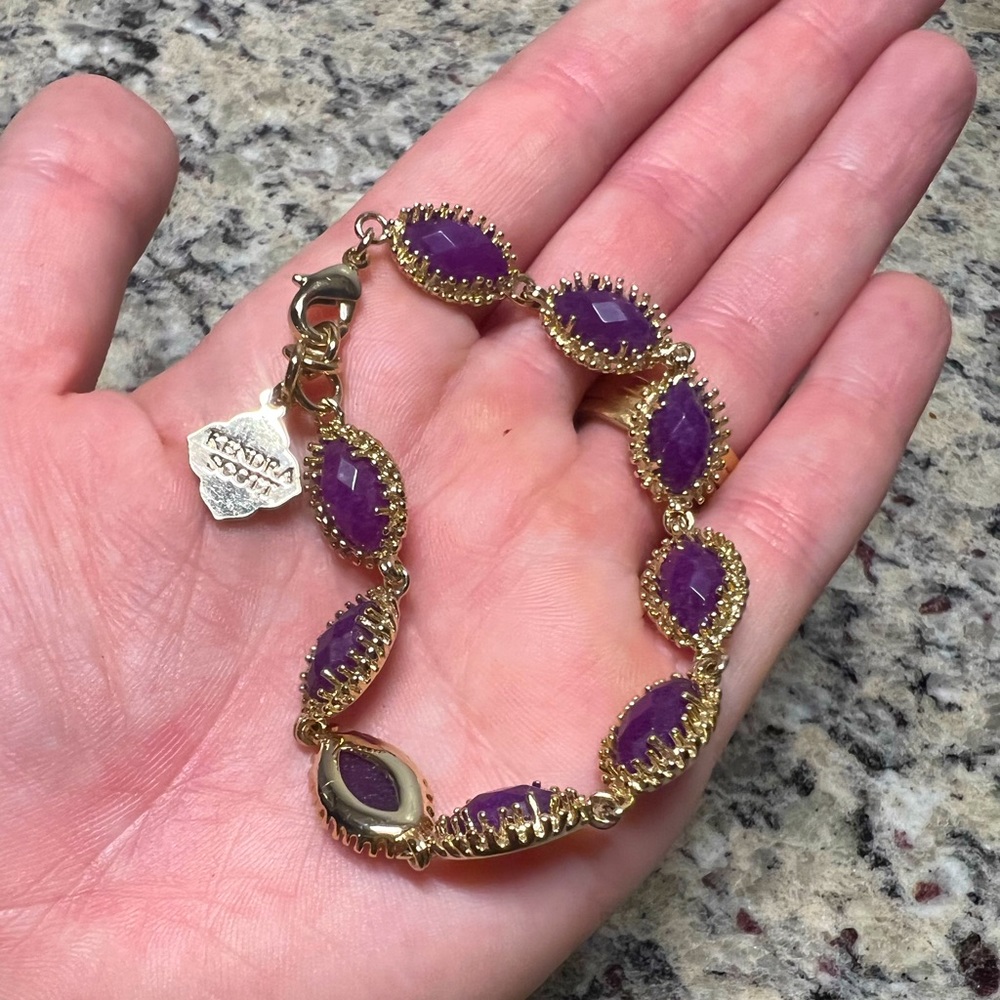 Kendra Scott Jana Bracelet - purple and gold